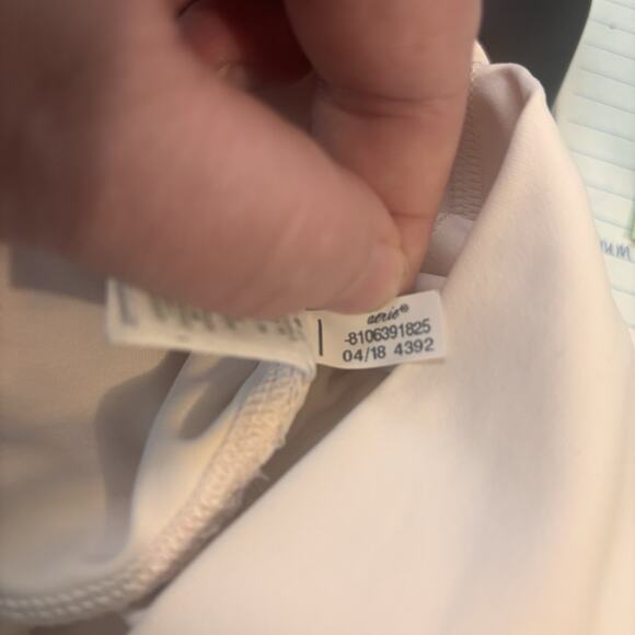 Aerie Offline Real Me Size Large Blush Pale Pink Leggings Mesh Cut Out Pockets - Picture 8 of 11